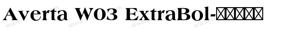 Averta W03 ExtraBol字体转换